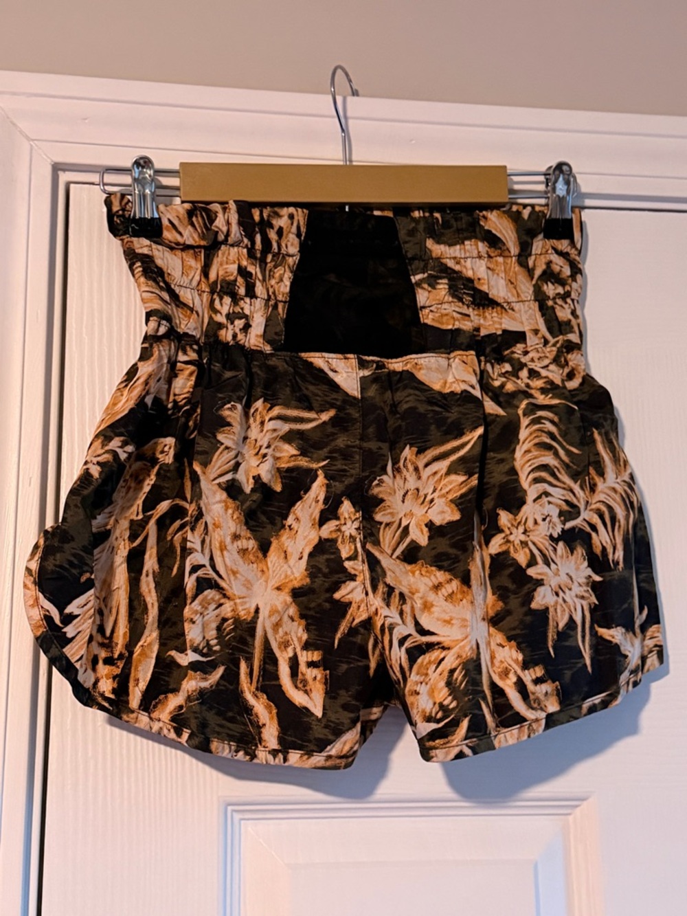FP Movement by Free People Black & Tan Floral Athletic Shorts
